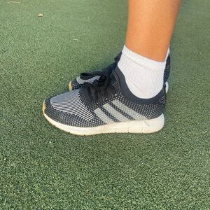 Adidas Black Knit Tennis Shoe Sneaker